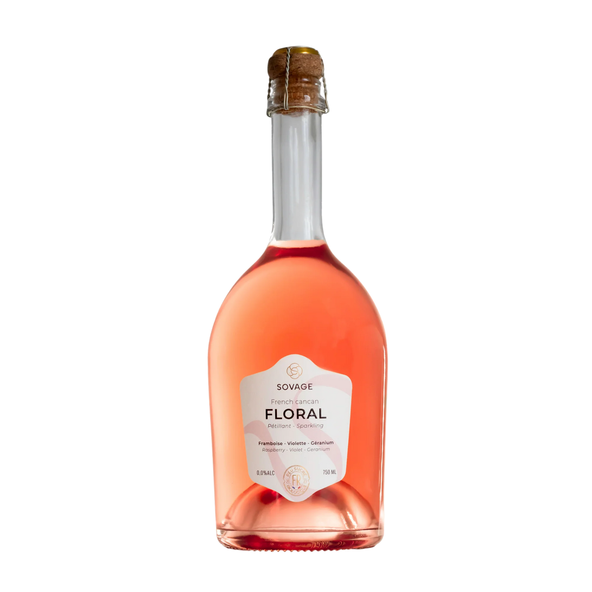 Fles SOVAGE Floral van 75 cl, etiket French cancan