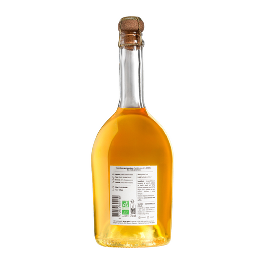 Achterkant van de fles SOVAGE Herbacé met ingrediënten en voedingswaarde