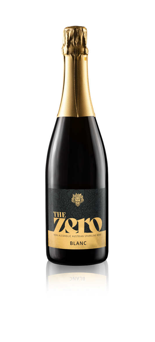 Fles The Zero Sparkling Blanc van 75 cl, alcoholvrije mousserende wijn uit Oostenrijk
